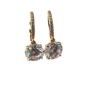 Kate Spade Gold and CZ Crystal Earrings, New
